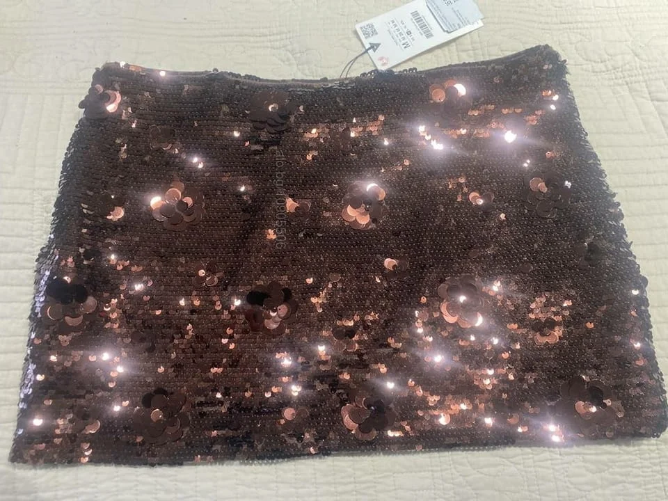 Пола с паети и цветя, ZARA нова — снимка 4