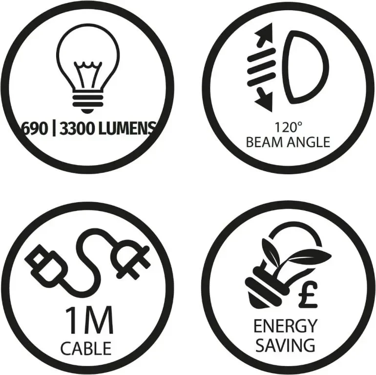 Bright Source LED вградена лампа, 10w/15w и 20w/30w превключваем, IP44, 150mm изрез — снимка 3