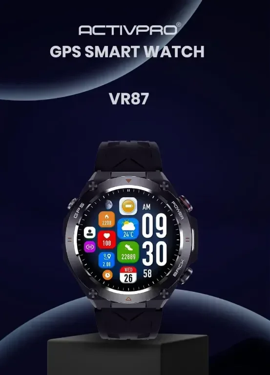 Смарт часовник ACTIVPRO GPS, HD сензорен екран, 1,45" кръгъл, водоустойчив, IOS Android — снимка 5