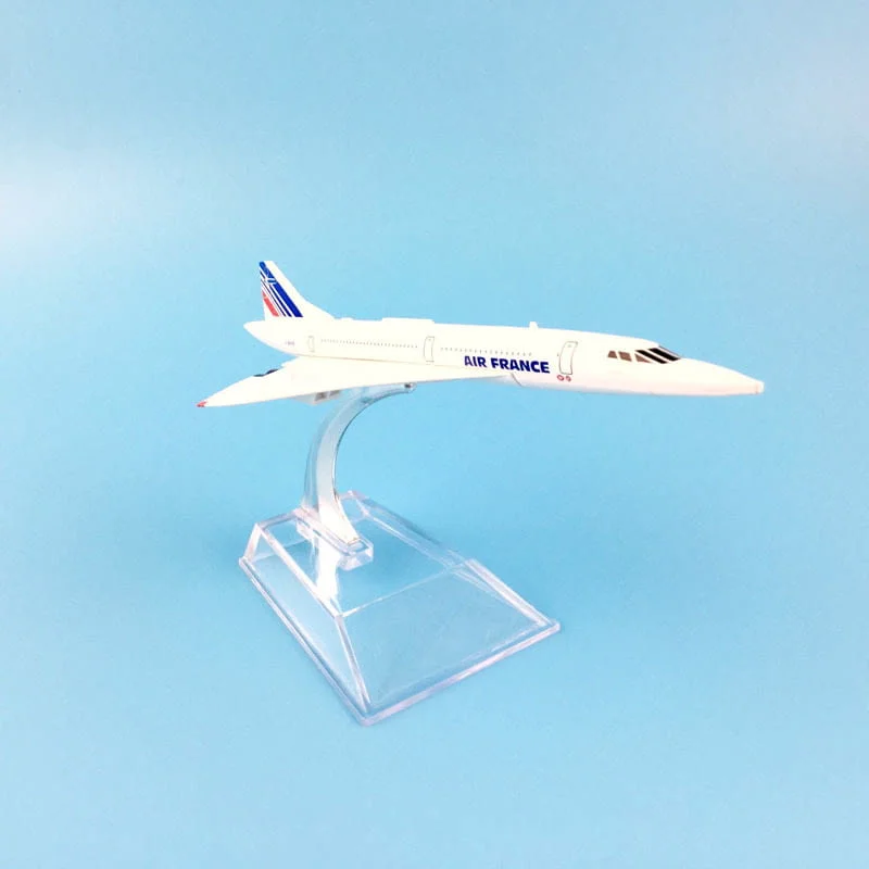 Конкорд самолет модел макет метален Air France полет небе класа първа скоростен самолетче самолиети — снимка 5