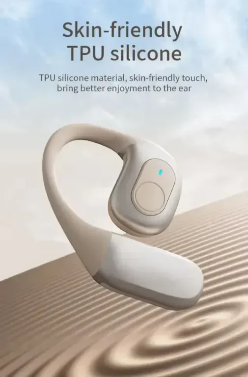 Daw J13 3D Sound Безжични слушалки, Bluetooth V5.3, OWS технология с калъф за зареждане, сребристи — снимка 6
