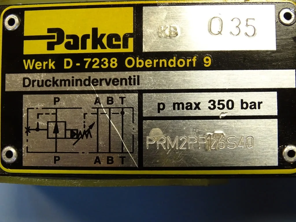 Предпазен хидравличен клапан Parker PRM2PP17S40 pressure relief valve 350Bar — снимка 4