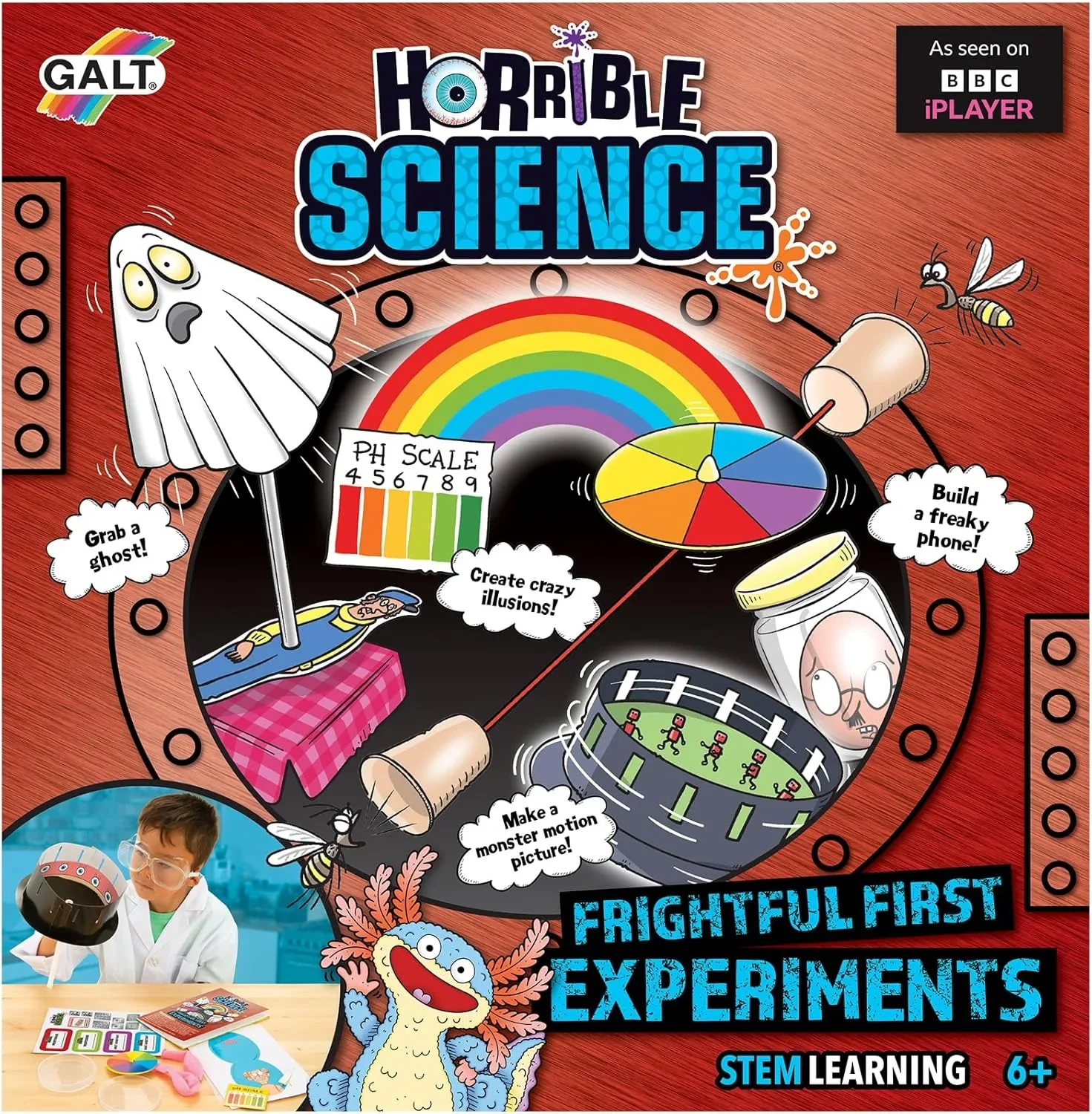 Galt Horrible Science – Комплект за 18 ужасяващи научни експерименти (STEM, 6+) — снимка 2