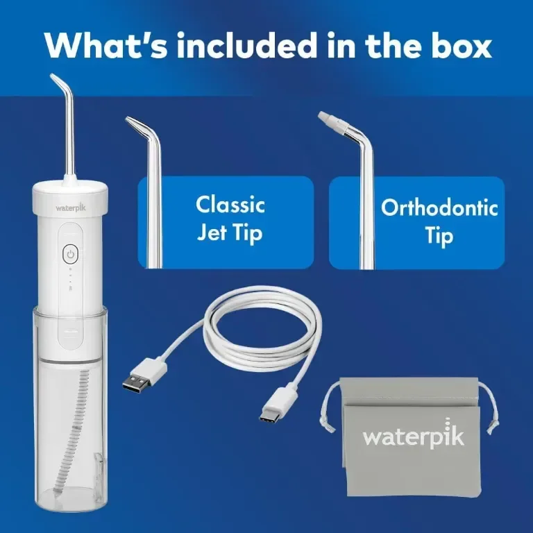 Waterpik безжичен зъбен душ, иригатор за устна кухина, идеален за пътуване, бял, WF-16 — снимка 6
