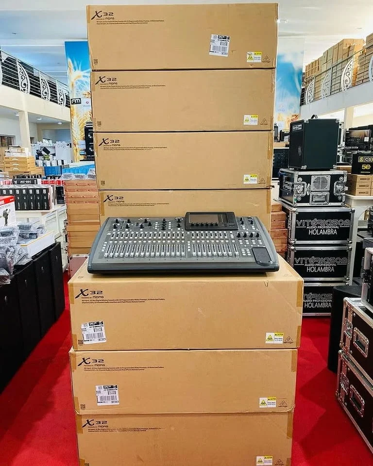 Behringer X32, Midas M32, Soundcraft Ui24R, Pioneer DJ CDJ-3000, AlphaTheta CDJ-3000X, Yamaha MG16XU