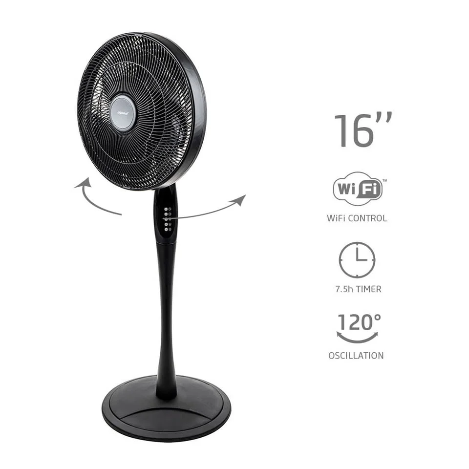 Вентилатор на стойка 16''Diplomat DX-555RC 2в1, 55W, Wi-Fi, таймер, височина 72/124.5 cm — снимка 2