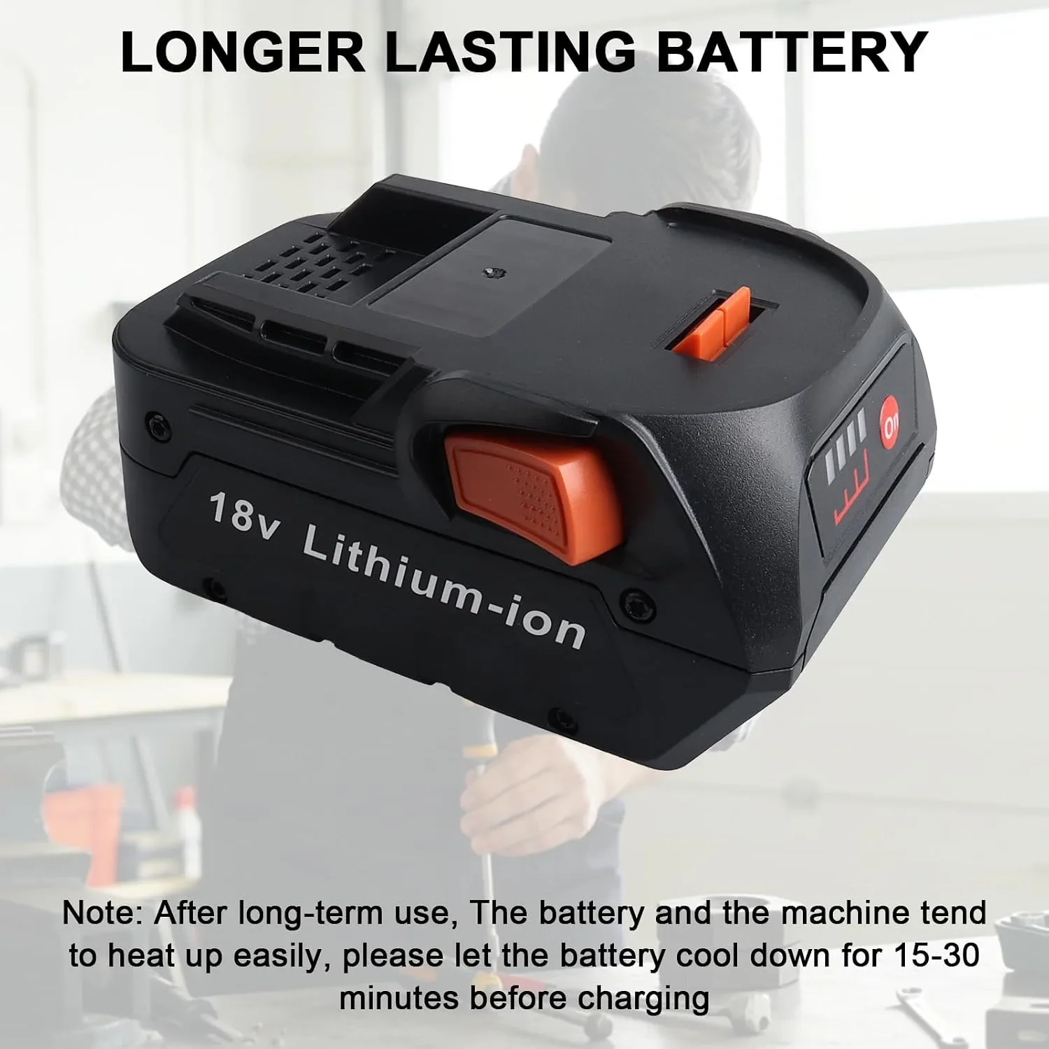 Резервна батерия 18 V 5000 mAh за AEG и RIDGID — снимка 4