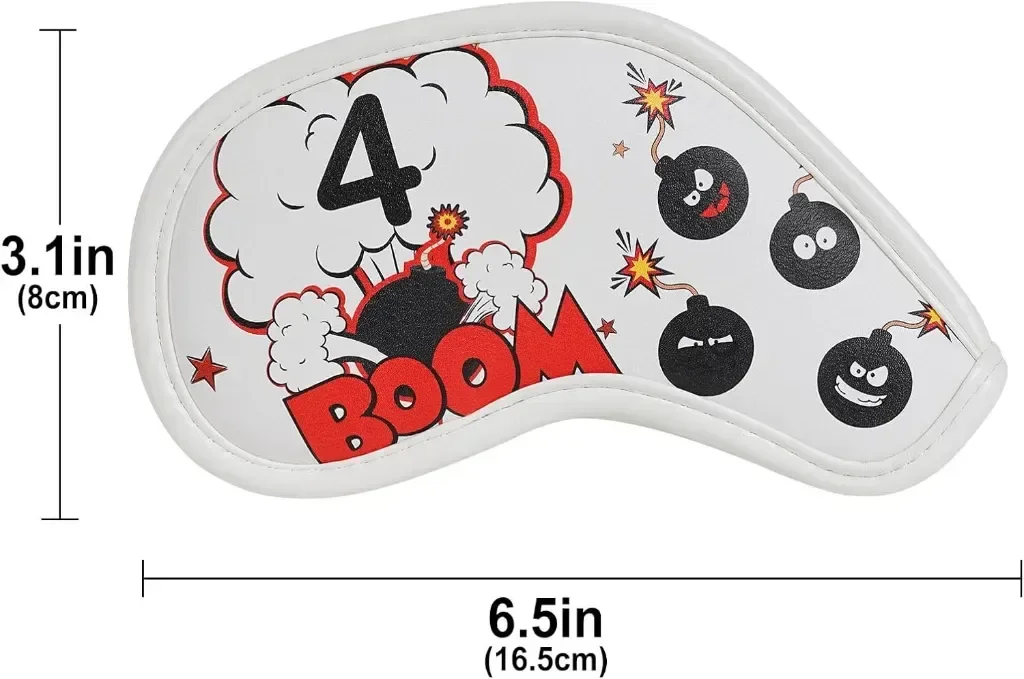 Craftsman Golf Red Bomb Комплект капаци с бяла желязна глава с магнитно затваряне