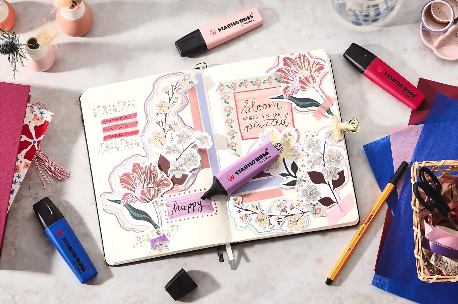 STABILO BOSS ORIGINAL NatureColors Wildflowers Edition – маркер (пакет 10 броя) — снимка 2