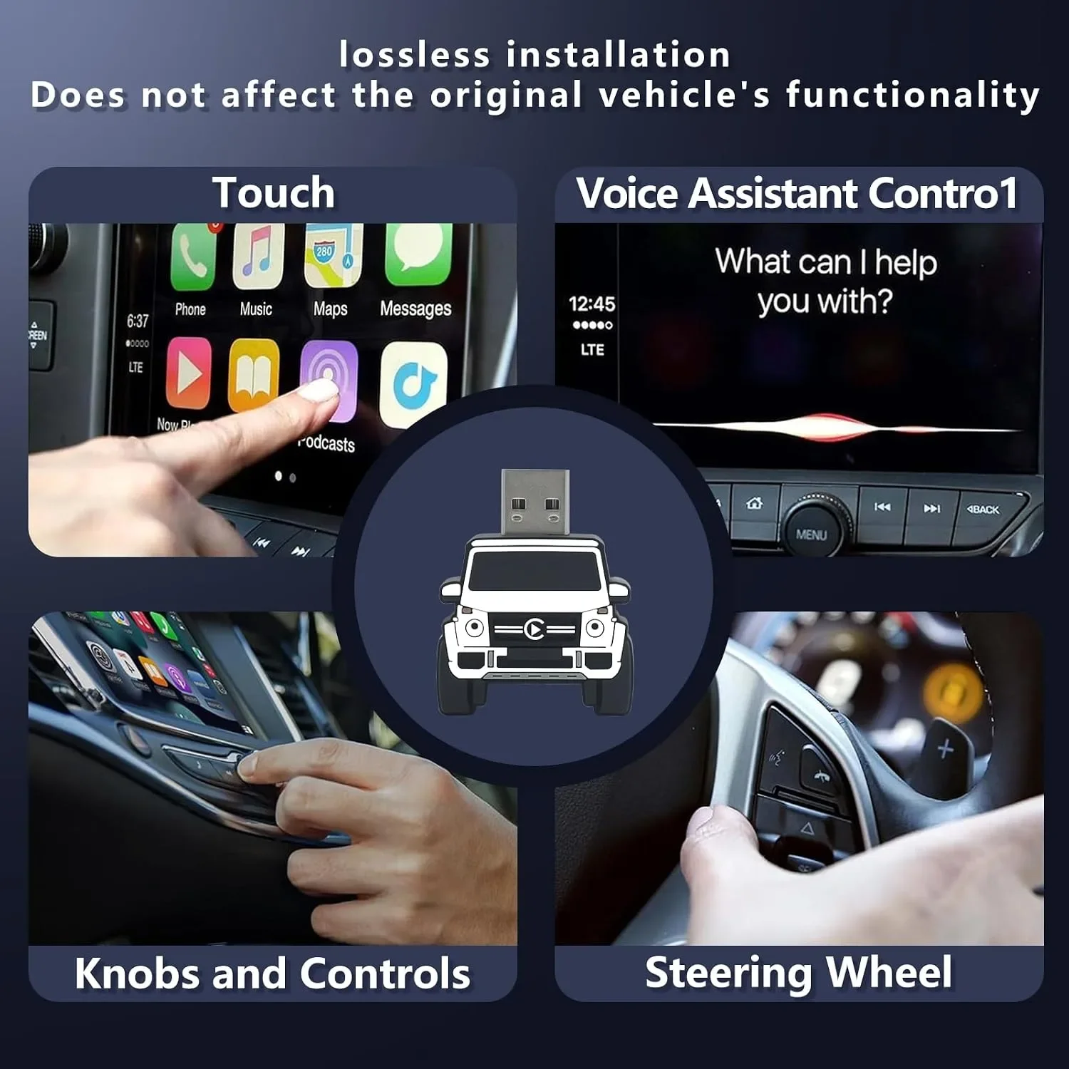 Безжичен CarPlay адаптер за iPhone (plug & play) – превръщане на кабелен CarPlay в безжичен — снимка 8