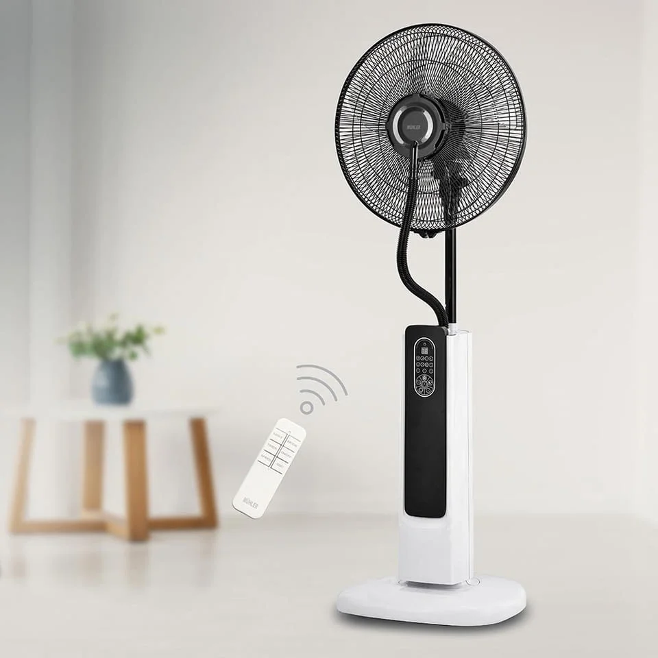 Вентилатор с водна мъгла 16'' Muhler MF-1679RC, 75W, LED, дист. упр-е — снимка 2