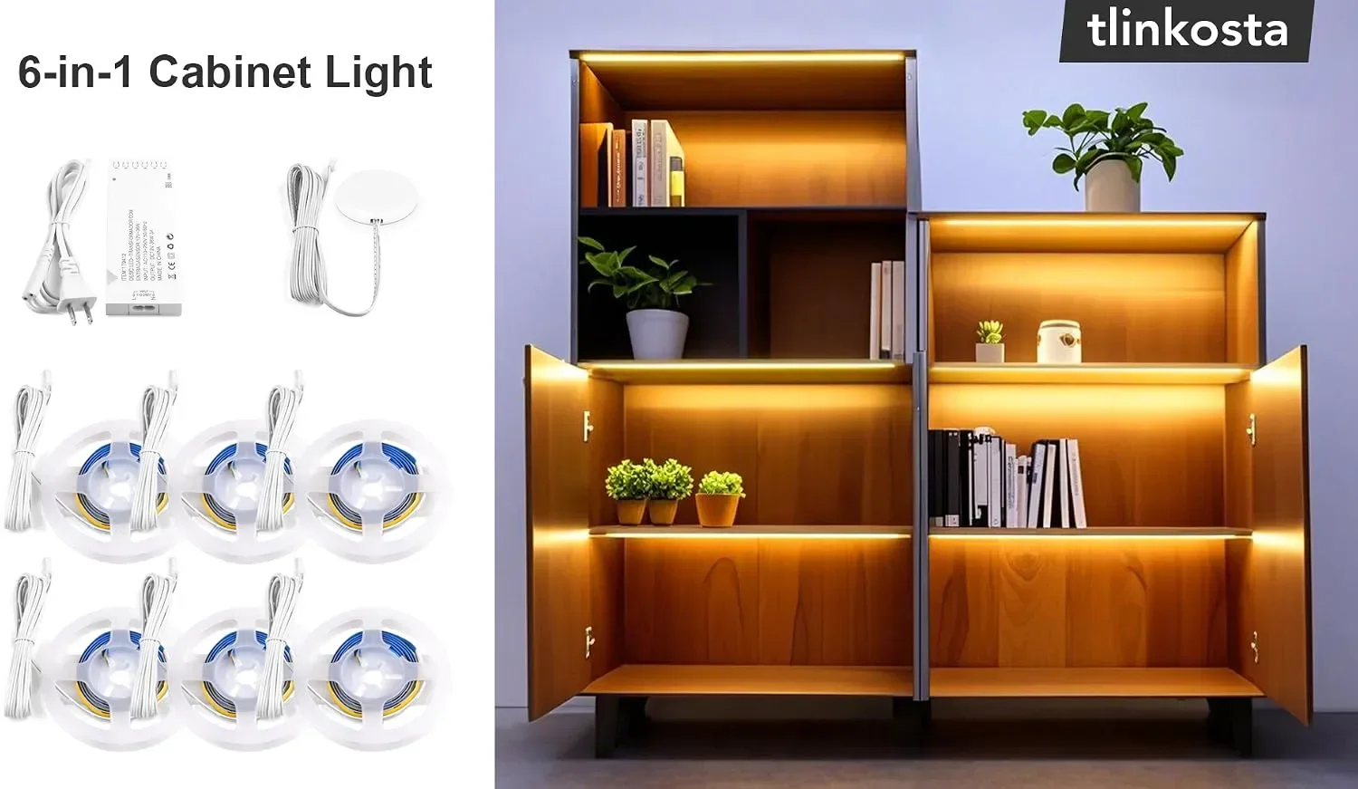 COB LED ленти 6в1 с touch/сензор, димируеми, за шкафове и ниши — снимка 2