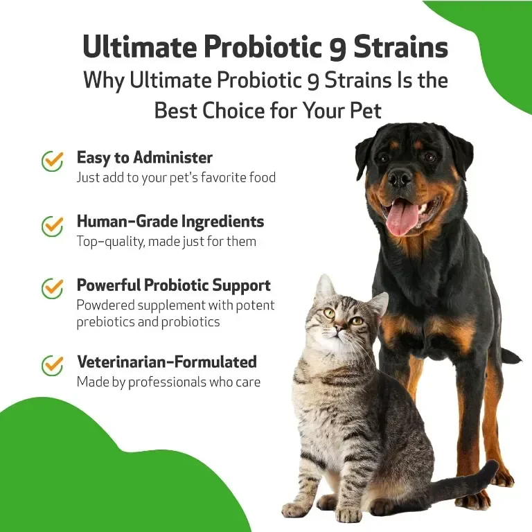 Pet Wellbeing Ultimate Probiotic 9 щама за кучета и котки - Здравословно храносмилане, 320 гр, прах — снимка 3