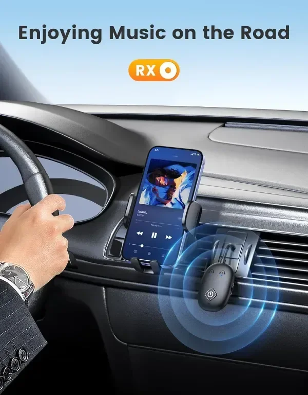 Glangeh Bluetooth 5.3 предавател-приемник, 2-в-1 безжичен Aux -Bluetooth адаптер — снимка 5