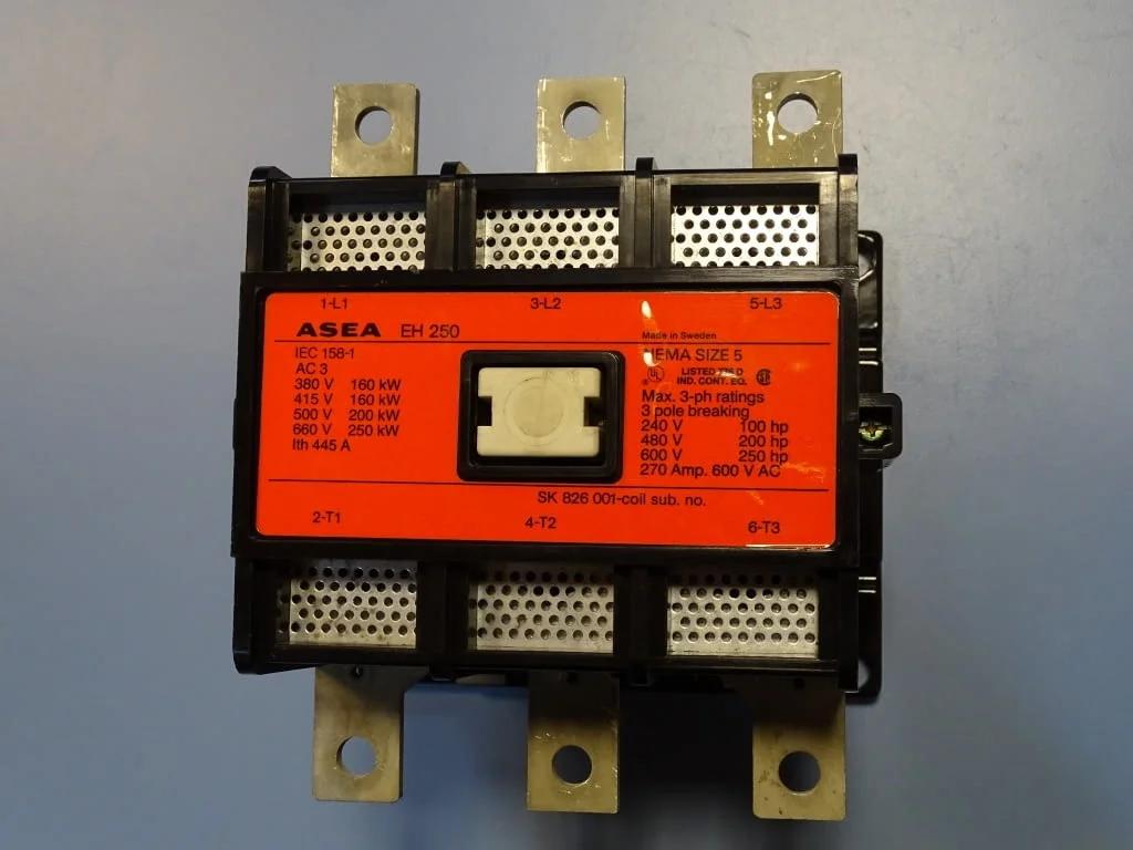 Контактор ASEA EH250 contactor 270A 600VAC coil 220V/50Hz — снимка 2