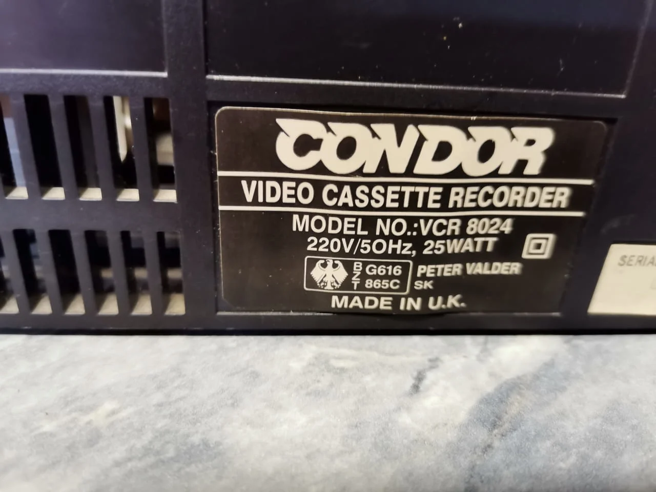 CONDOR VCR 8024 Video VHS Recorder Player — снимка 7