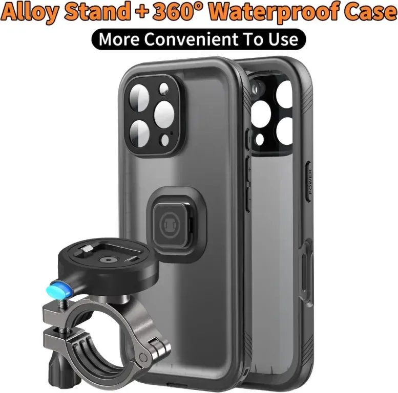 Стойка за телефон за велосипед и калъф Cozycase за iPhone 16 Pro, водоустойчиви — снимка 3