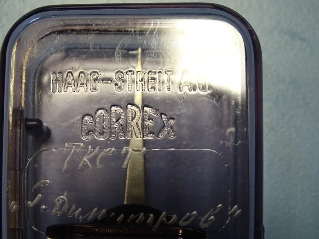 Грамометър CORREX HAAG-STREIT Bern tension gauge Gramm Pond 50-0-50 — снимка 7