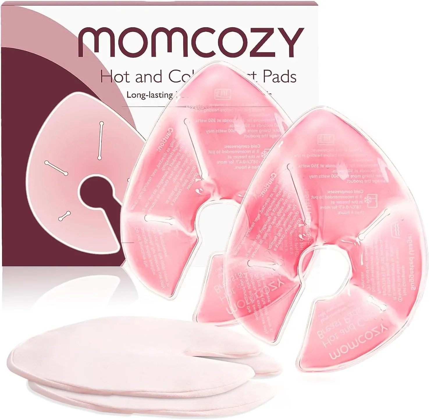 Momcozy топли и студени подложки за гърди с 2 меки калъфа (комплект 2 бр.)