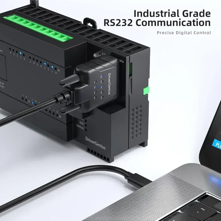DriverGenius USB232A-E-C | USB-C към сериен/RS232 (DB9) адаптер,Windows 11,macOS 15 (пакет от 2 бр) — снимка 5