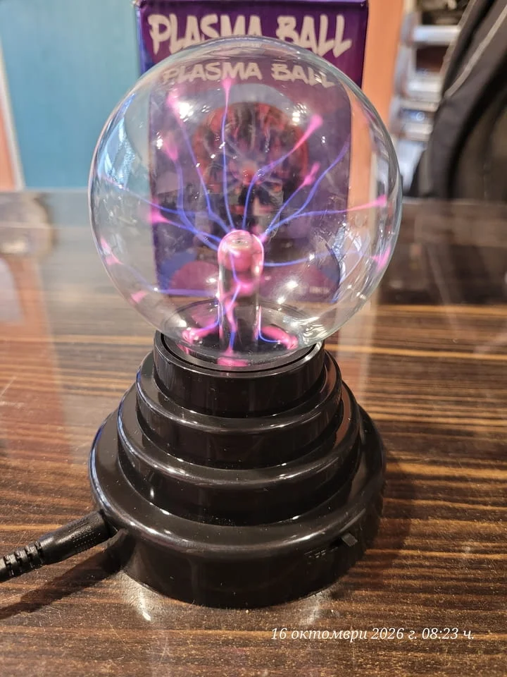 Плазмена лампа (Plasma Ball) – декоративно и забавно осветително тяло — снимка 4