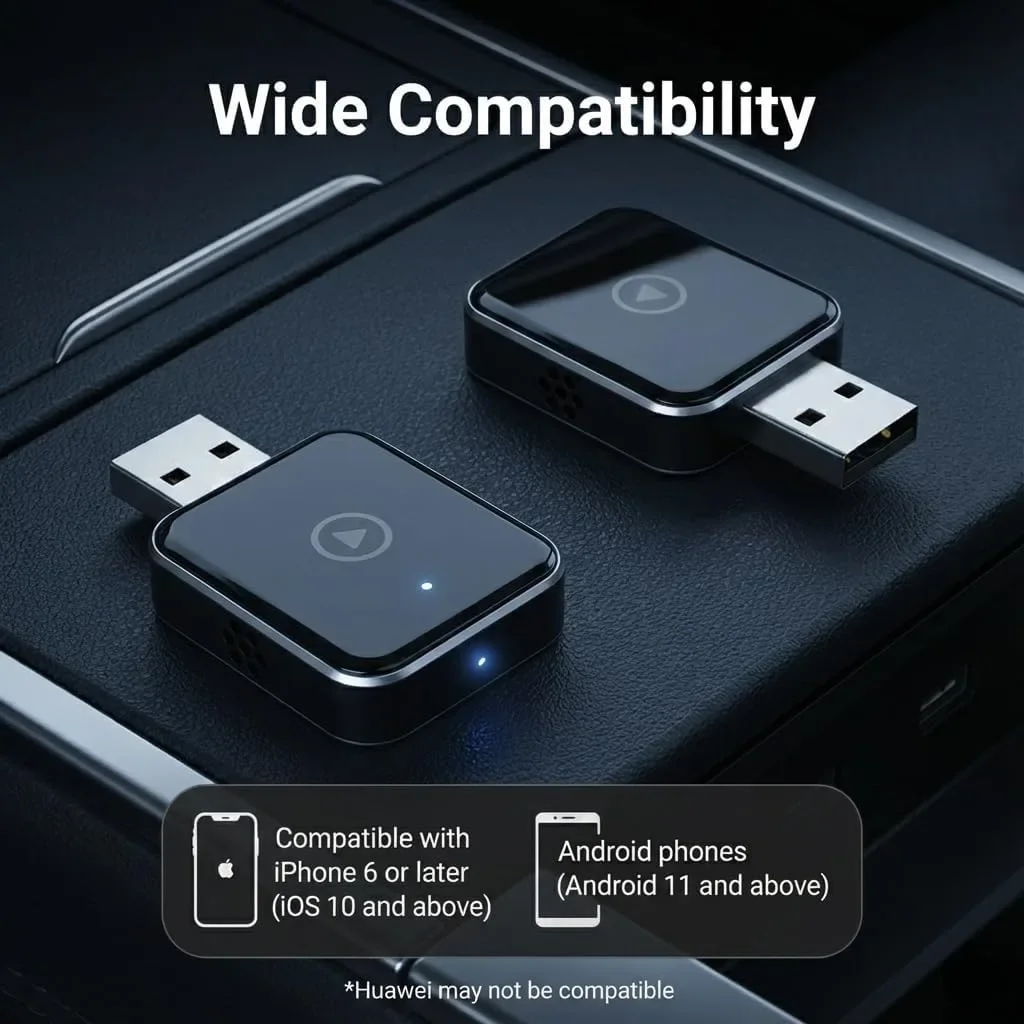 Безжичен CarPlay адаптер (USB) за свързване на Apple iPhone и управление към мултимедията — снимка 4