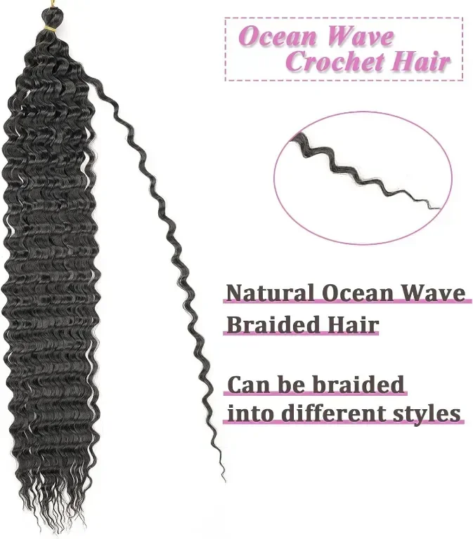 Тъмнокафява сплетена коса Samtress Ocean Wave Twist, 76 см, 7 пакета, цвят - #4 — снимка 3