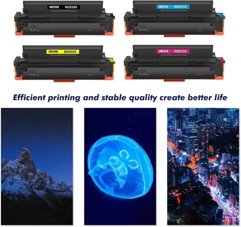 415X 415A Съвместима за HP 415X тонер касети с чип, за Color Laserjet Pro MFP M479 и M454, 4 броя — снимка 6