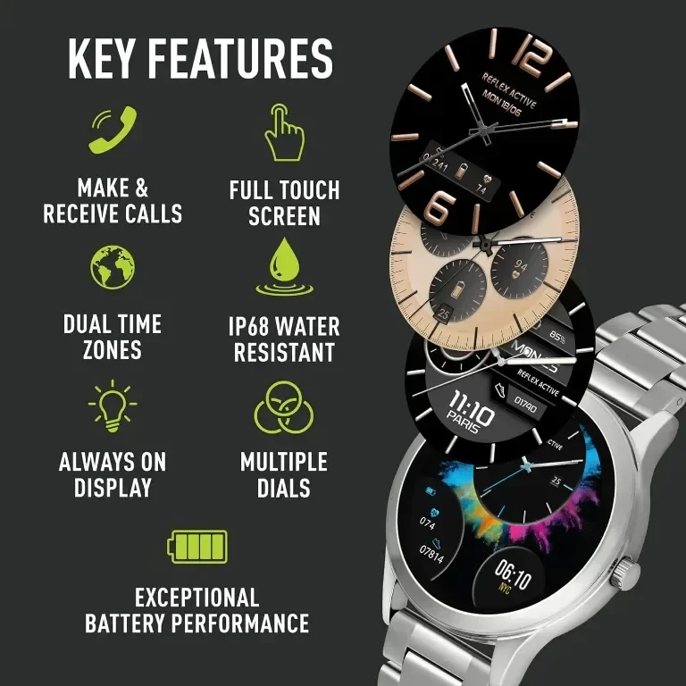 Смарт часовник Reflex Active Series 31 Amoled с Bluetooth, 1,19'', за Android и IOS — снимка 2