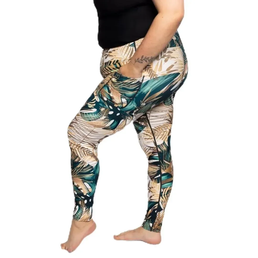 Дамски спортен клин с висока талия и джобове Ultra-Soft, размер XS–3XL