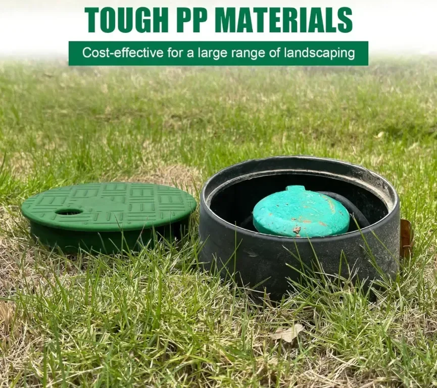 Natotela 6" кръгла вентилна кутия, 6 опаковки HDPE противоплъзгаща спринклерна клапанна кутия — снимка 4