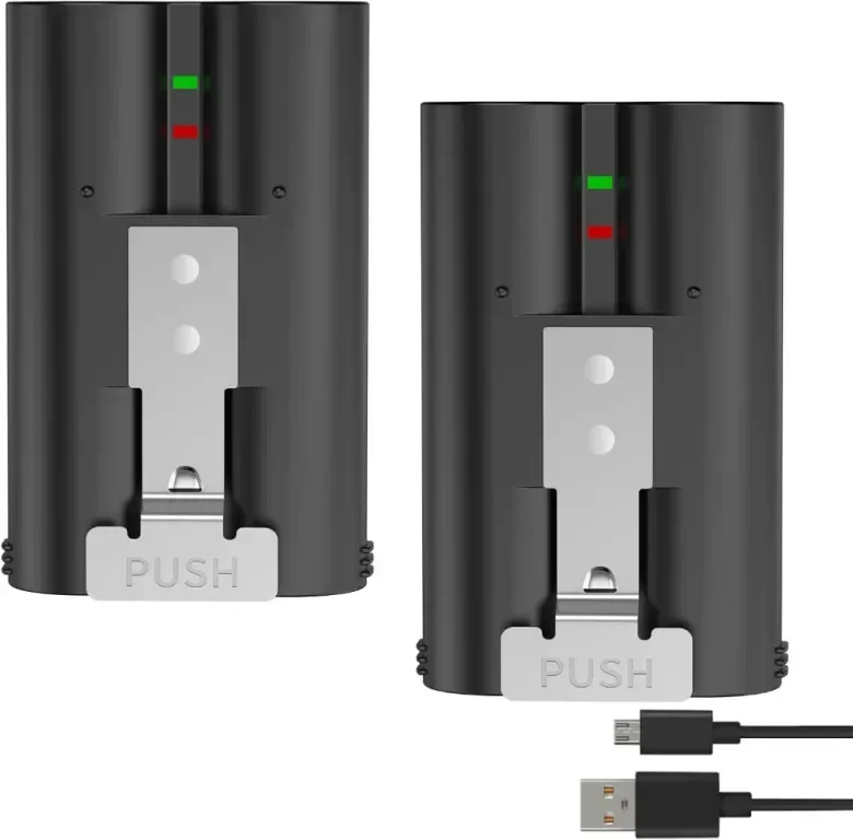 2 броя 6040mAh акумулаторна V4 батерия за Video Doorbell 2/3/3plus/4 и други