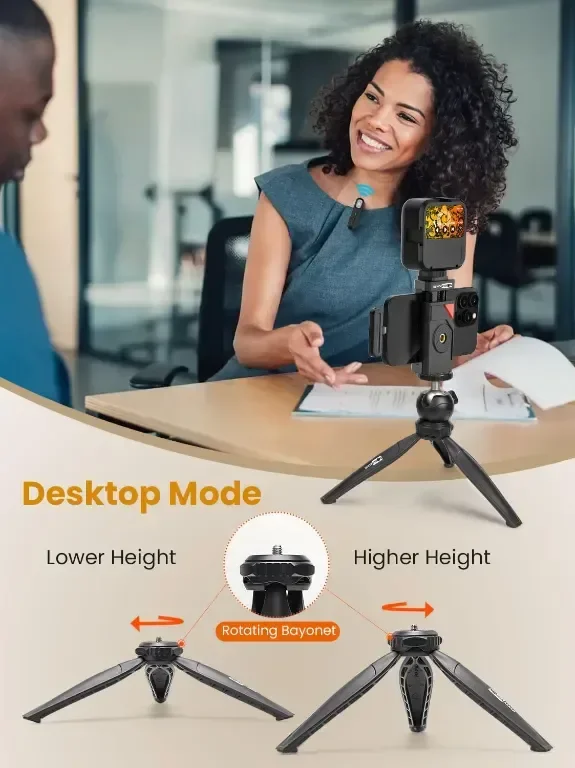 USKEYVISION комплект за Vlogging, безжичен петличен микрофон, 150 см — снимка 6
