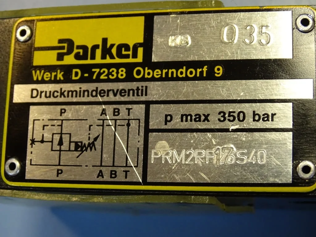 Предпазен хидравличен клапан Parker PRM2PP17S40 pressure relief valve 350Bar — снимка 5