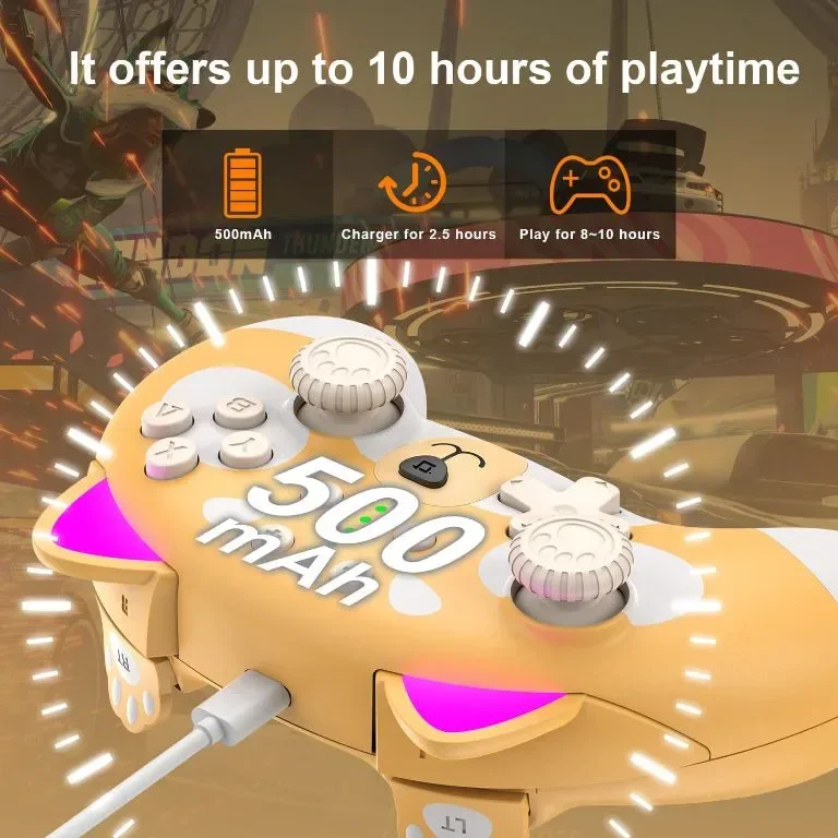 STOGA Cute Puppy Switch Controller - Безжичен Gaming Pro контролер за PC, Switch OLED и Switch Lite — снимка 6