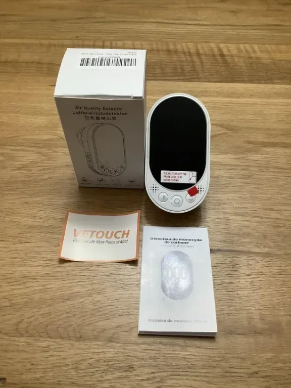 VETOUCH Детектор за въглероден оксид, температура, влажност, аларма, LCD дисплей — снимка 6
