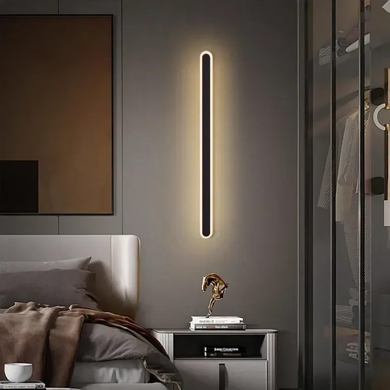 Warmiehomy Външна стенна лампа, алуминиева и акрилна LED стенна лампа, IP67, 80 см, 1620LM, 18W