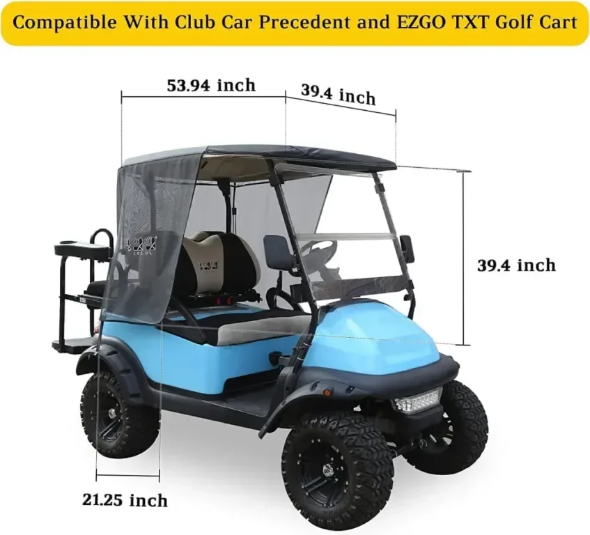 10L0L Сенник за голф количка за 2 пътници за Club Car Precedent и EZGO TXT — снимка 6
