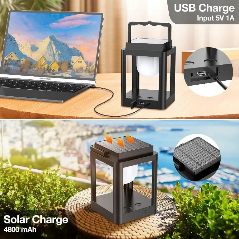 Collasis соларен фенер, 3 нива на яркост, 10 RGB, 4800mAh, IP54 — снимка 5