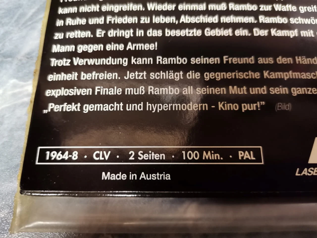 Rambo III' 1990 Dutch Edition Laser Disc — снимка 3