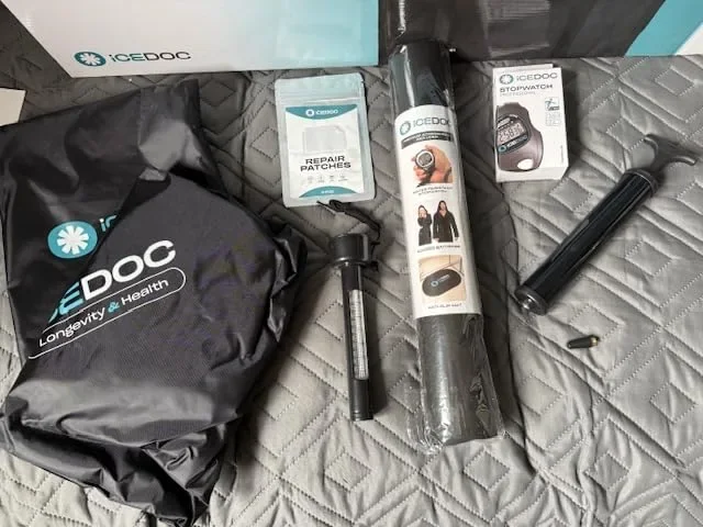 iCEDOC Recovery Pod XL – студена ледена вана с защитен капак, халат за баня и хронометър (100 галона / 380 л) — снимка 8