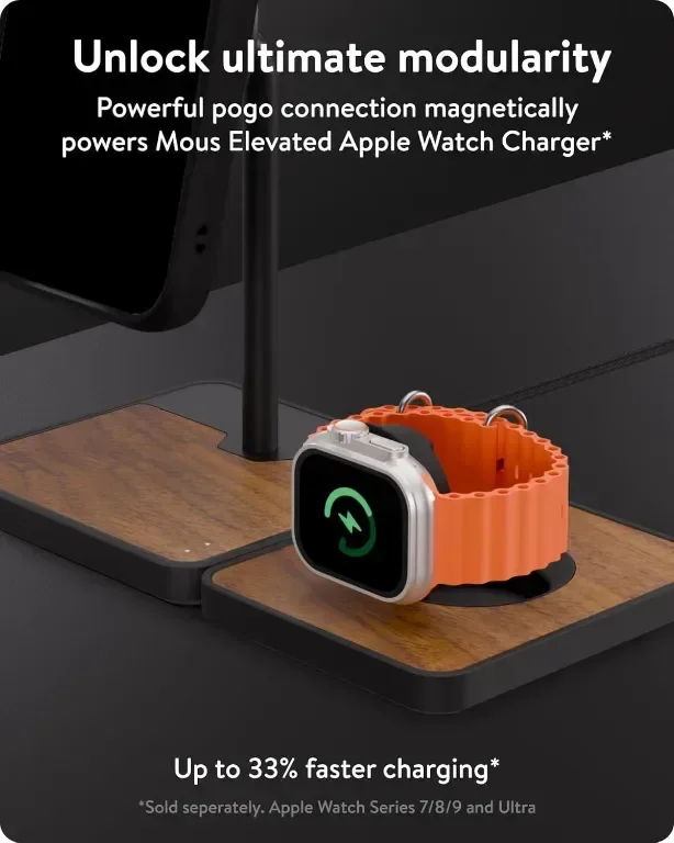 Mous Стойка - безжично зарядно 2 в 1, 15W Qi2, Съвместим с MagSafe — снимка 5