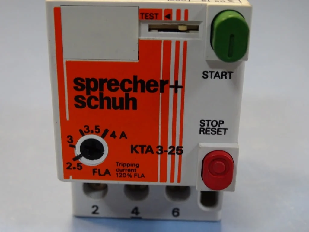 Моторна защита Sprecher+Schuh KTA 3-25 2.5/4A overload relay motor control — снимка 3
