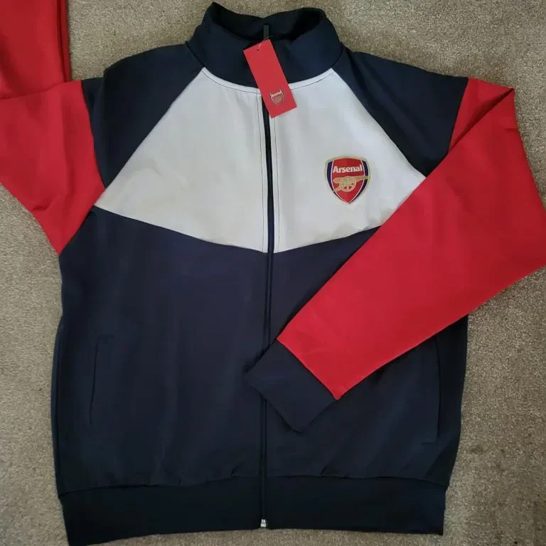 Arsenal F.C. ФК Арсенал Мъжко спортно яке с цип и джобове, размер S — снимка 2
