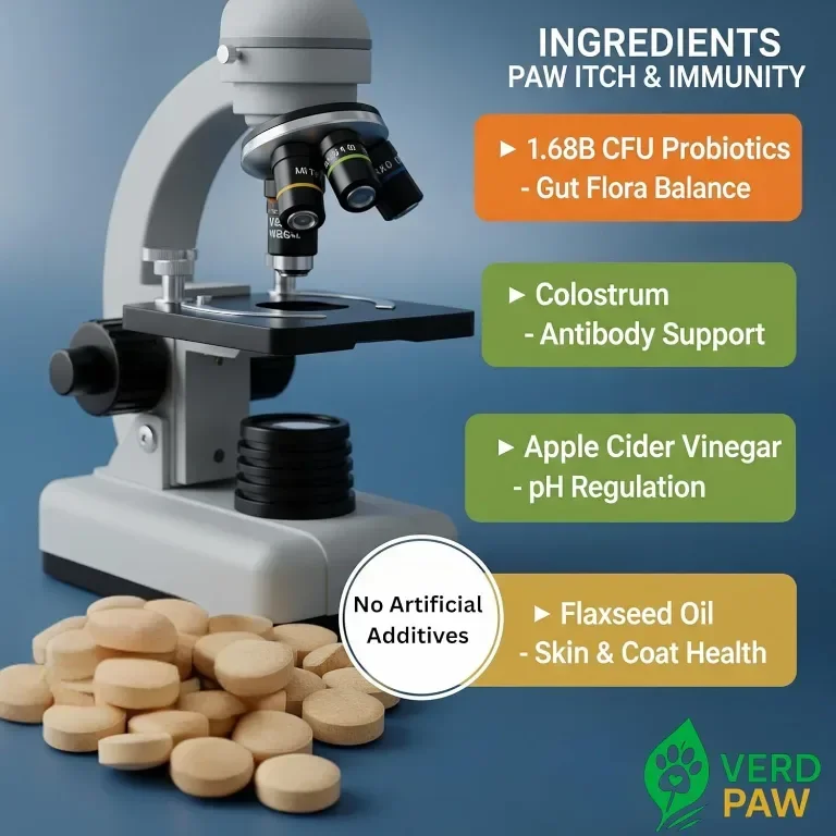 Таблетки за кучета VERD PAW Itch & Immunity - 120 таблетки / 120 грама — снимка 4