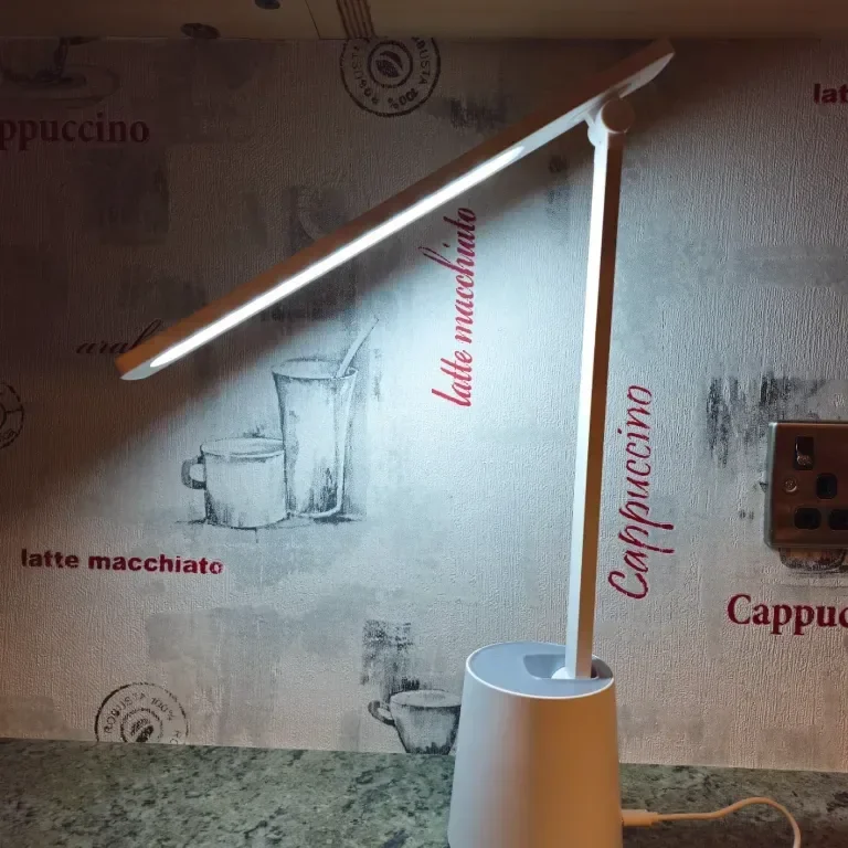 LONGTOO LED настолна лампа, димируема с 5 яркости и 5 цветови режима, 9 W, бяла — снимка 8