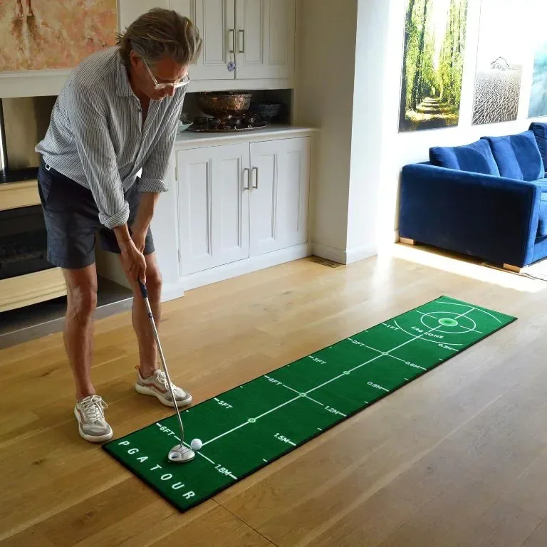 PGA Tour 8ft Deluxe Golf Putting Mat за голф, с насоки за обучение — снимка 6