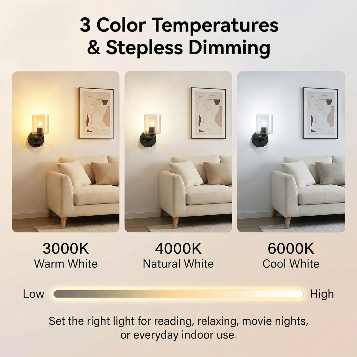 Комплект 2 безжични лампи за стена за дома и градина с дистанционно, батерия и регулируема светлина — снимка 7
