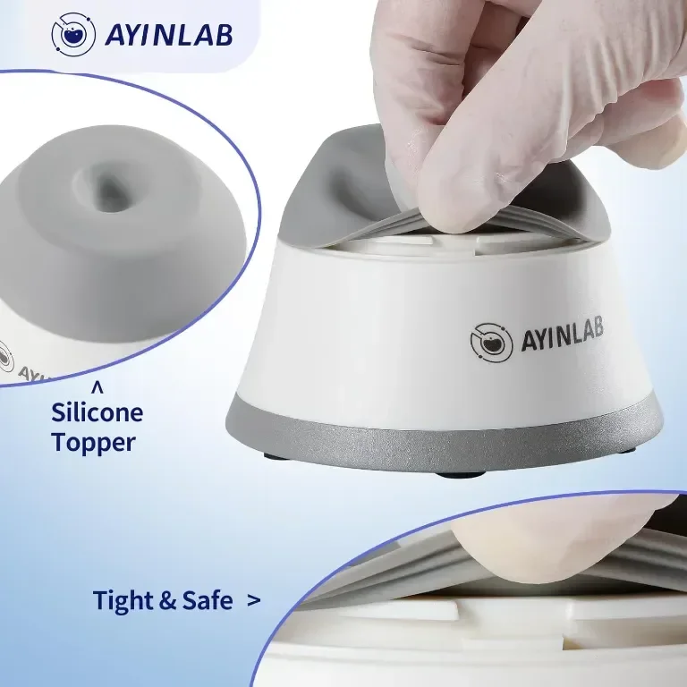 Вихров миксер AYINLAB 3000rpm, с функция за докосване, с силиконова капачка и 120 бр топчета — снимка 4