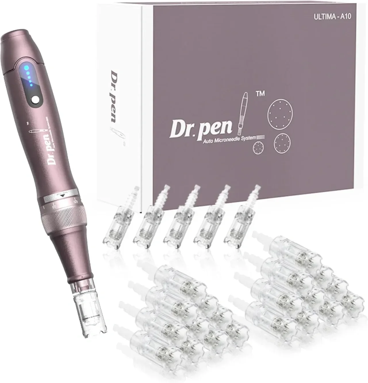 Професионална писалка за микронидлинг Dr. Pen A10 с 25 резервни патрона
